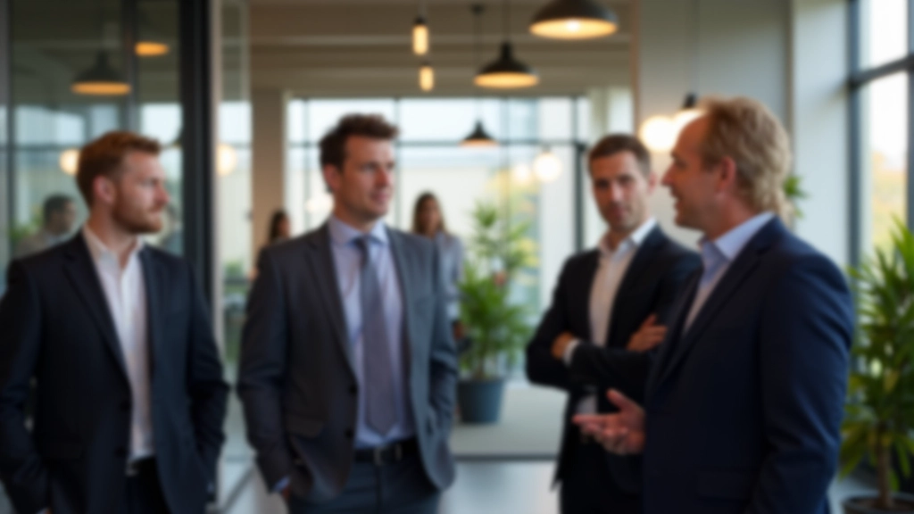 Profesní networking v moderním kancelářském prostředí